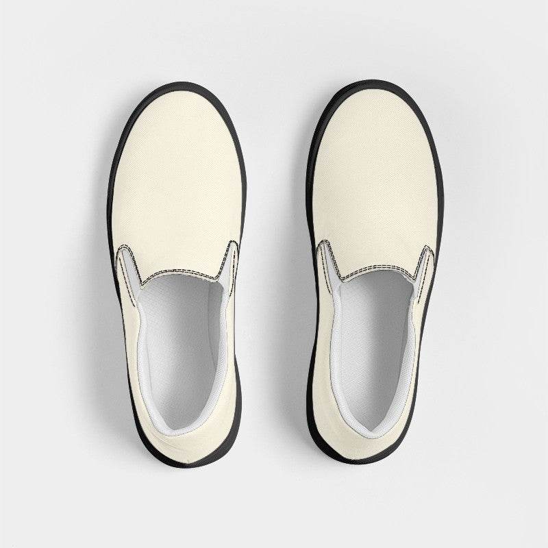Coconut Milk Women's Slip-On Canvas Sneakers (Y-NE-LI) - Top