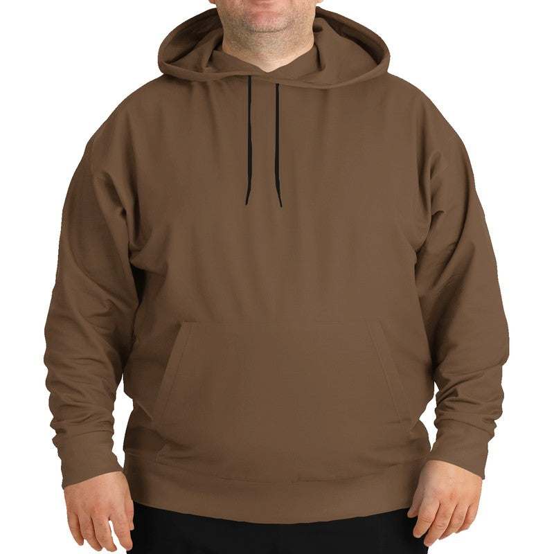 Coffee Brown Hoodie PLUS (O-FM-MD) - Man Front PLUS