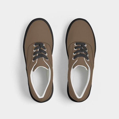 Coffee Brown Men's Canvas Sneakers (O-FM-MD) - Top