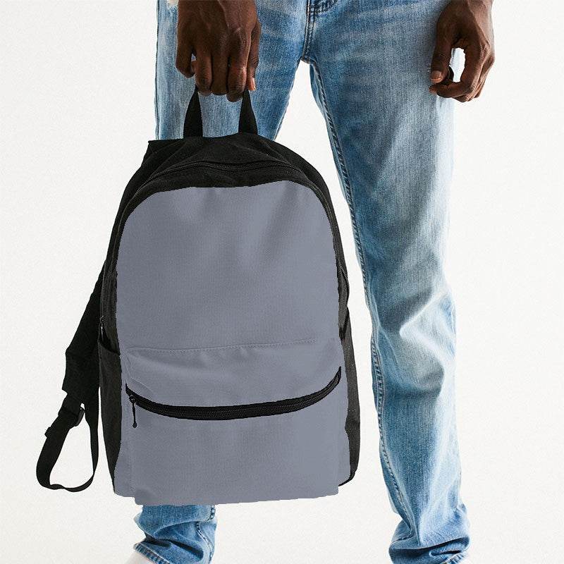 Cool Gray Canvas Backpack (I-NE-ML) - Man Holding