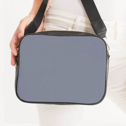 Cool Gray Crossbody Bag (I-NE-ML) - Woman Front CloseUp