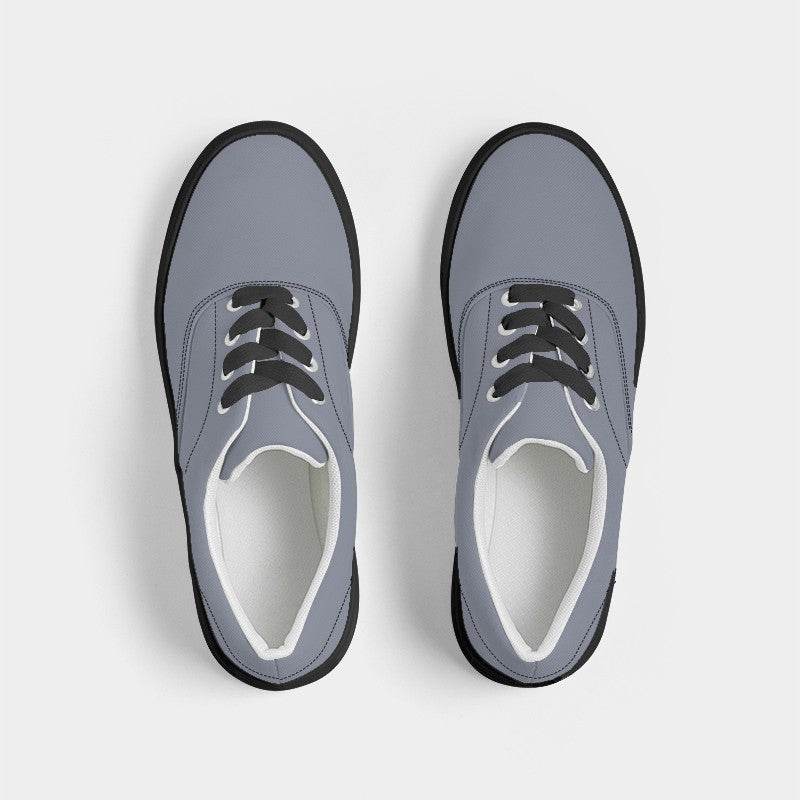 Cool Gray Men's Canvas Sneakers (I-NE-ML) - Top