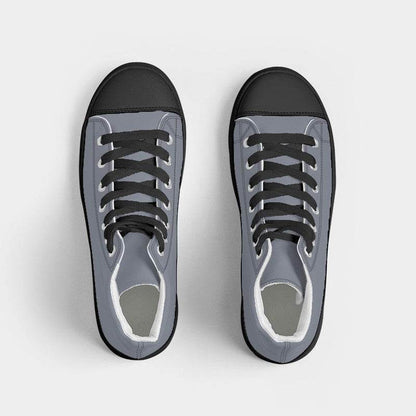 Cool Gray Women's High-Top Canvas Sneakers (I-NE-ML) - Top