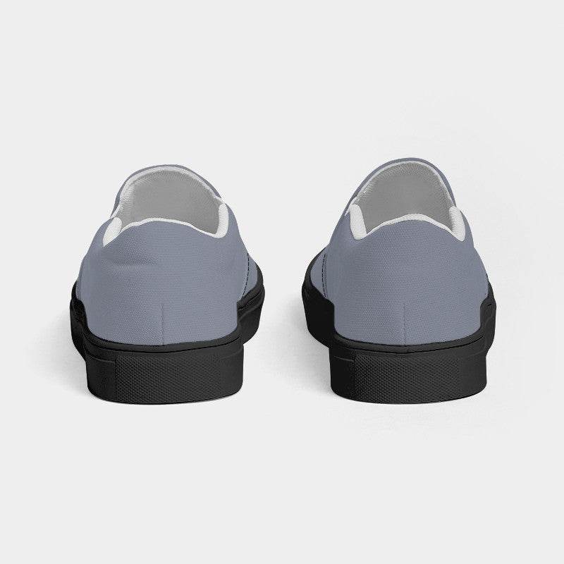 Cool Gray Women's Slip-On Canvas Sneakers (I-NE-ML) - Back