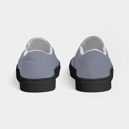 Cool Gray Women's Slip-On Canvas Sneakers (I-NE-ML) - Back
