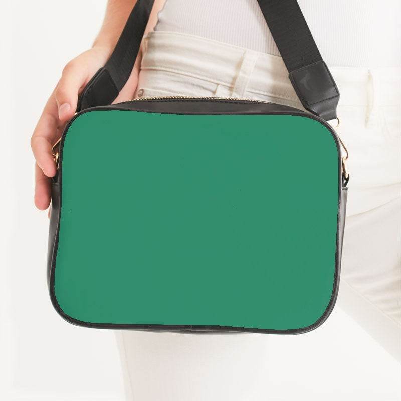 Cool Green Crossbody Bag (BGG2-CL-DE) - Woman Front CloseUp