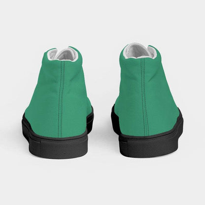 Cool Green Women's High-Top Canvas Sneakers (BGG2-CL-DE) - Back