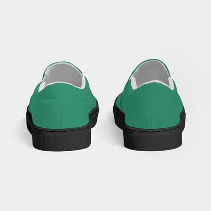 Cool Green Women's Slip-On Canvas Sneakers (BGG2-CL-DE) - Back