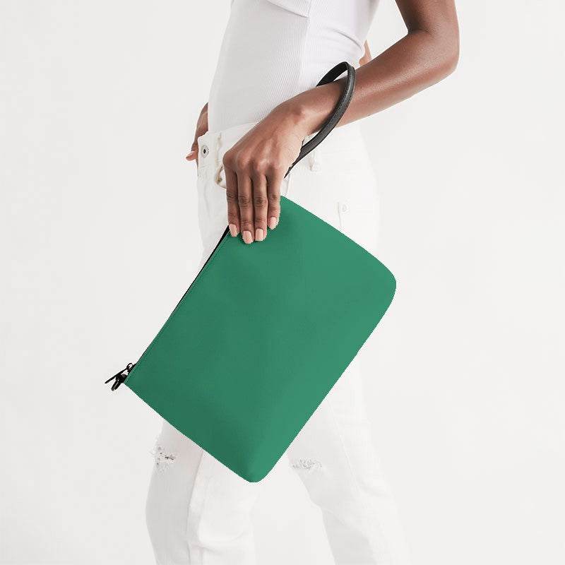 Cool Green Zip Pouch (BGG2-CL-DE) - Side Holding