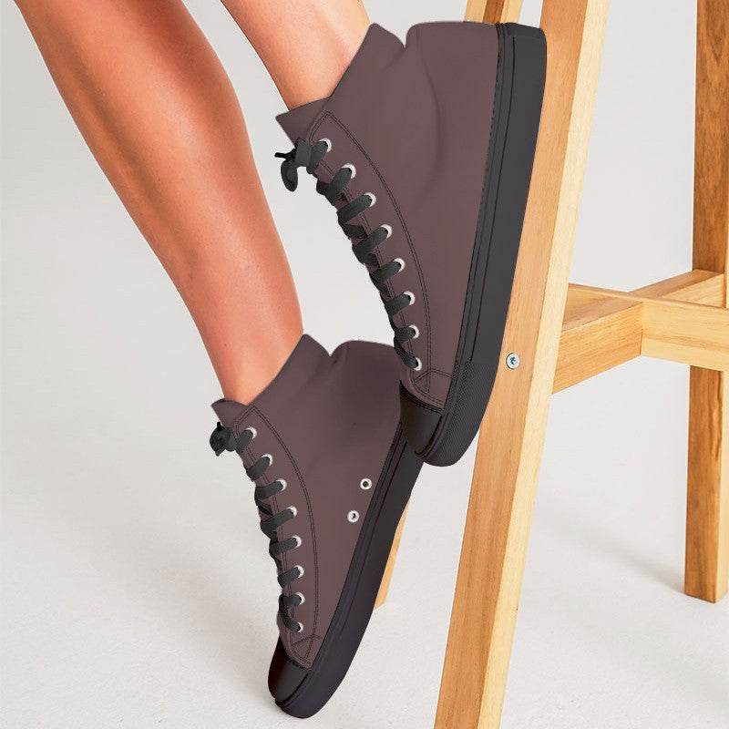 Copper Rose Women's High-Top Canvas Sneakers (RPI2-NE-MD) - Woman CloseUp