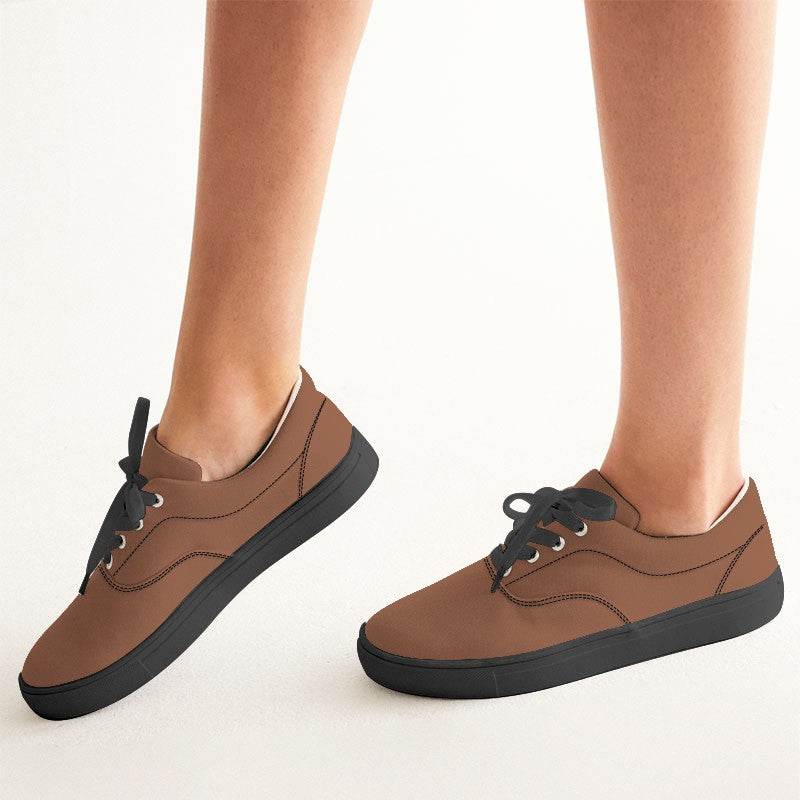 Copper Women's Canvas Sneakers (OR2-MU-MD) - Woman CloseUp