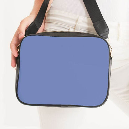 Cornflower Blue Crossbody Bag (I-ME-LI) - Woman Front CloseUp