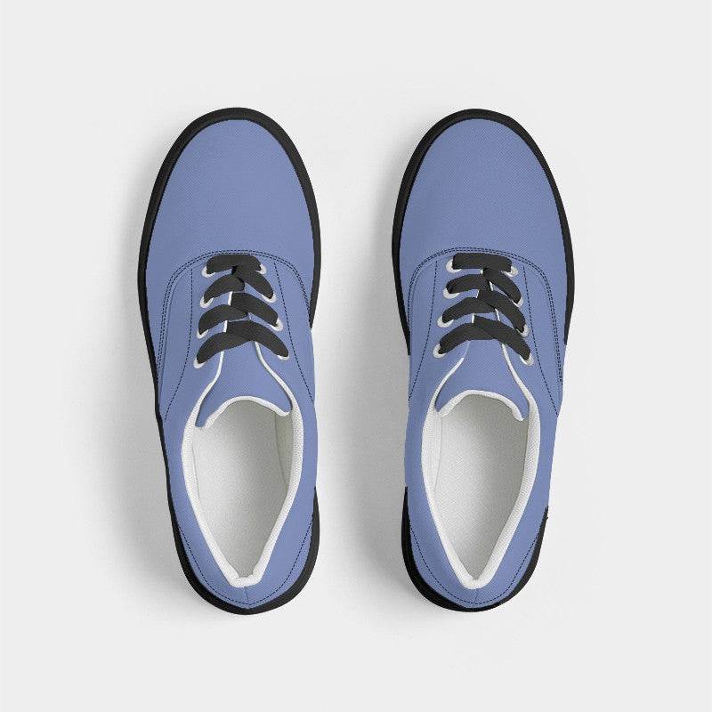Cornflower Blue Men's Canvas Sneakers (I-ME-LI) - Top