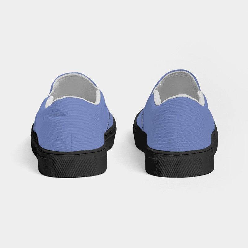 Cornflower Blue Women's Slip-On Canvas Sneakers (I-ME-LI) - Back