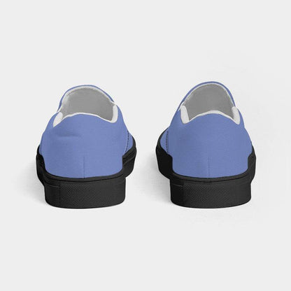 Cornflower Blue Women's Slip-On Canvas Sneakers (I-ME-LI) - Back