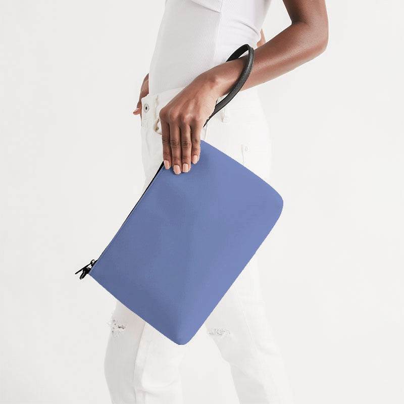 Cornflower Blue Zip Pouch (I-ME-LI) - Side Holding