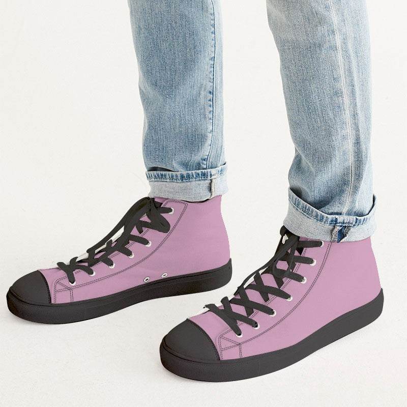 Cotton Candy Men's High-Top Canvas Sneakers (PIM2-FM-LG) - Man CloseUp