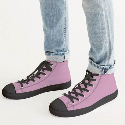 Cotton Candy Men's High-Top Canvas Sneakers (PIM2-FM-LG) - Man CloseUp