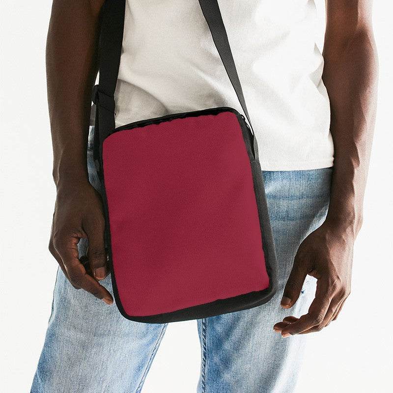 Cranberry Messenger Pouch (RPI2-ME-DE) - Man Front CloseUp