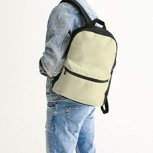 Cream Canvas Backpack (LY2-FM-LI) - Man Back CloseUp
