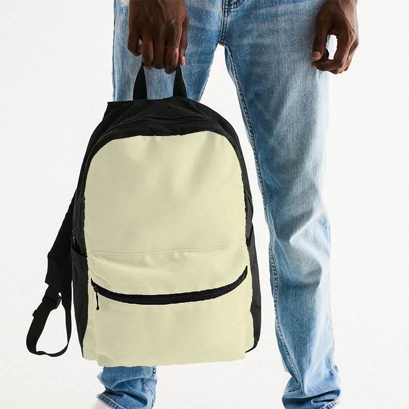 Cream Canvas Backpack (LY2-FM-LI) - Man Holding