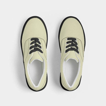 Cream Men's Canvas Sneakers (LY2-FM-LI) - Top