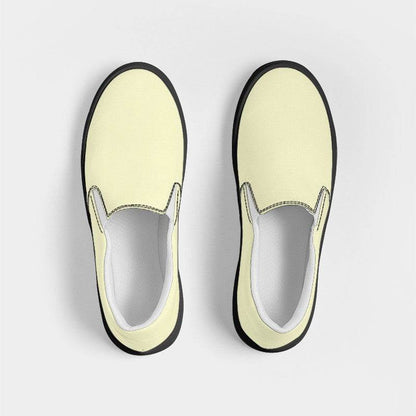 Cream Men's Slip-On Canvas Sneakers (LY2-FM-LI) - Top