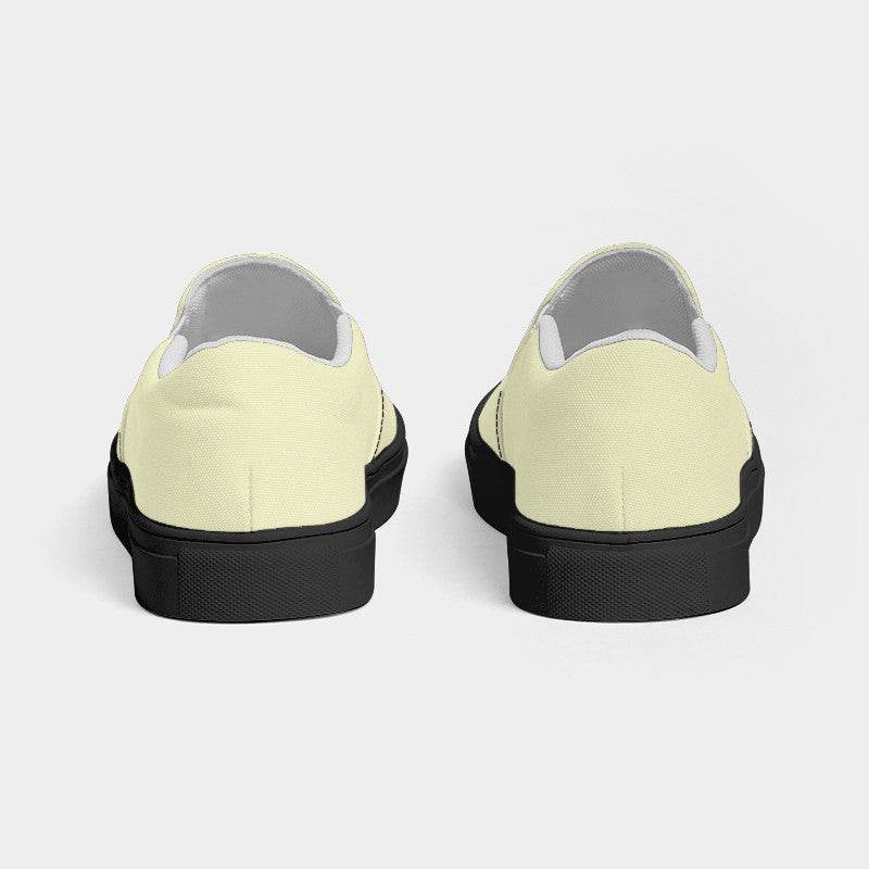 Cream Women's Slip-On Canvas Sneakers (LY2-FM-LI) - Back