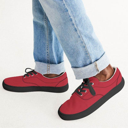 Crimson Men's Canvas Sneakers (RPI1-CL-DE) - Man CloseUp