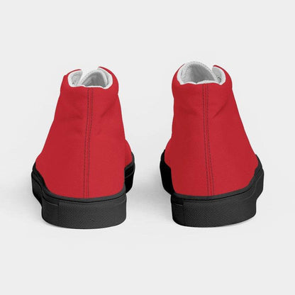 Crimson Women's High-Top Canvas Sneakers (RPI1-CL-DE) - Back
