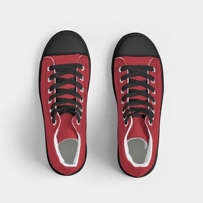 Crimson Women's High-Top Canvas Sneakers (RPI1-CL-DE) - Top