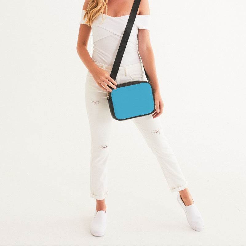 Cyan-Blue Crossbody Bag (BC2-BR-ME) - Woman Front
