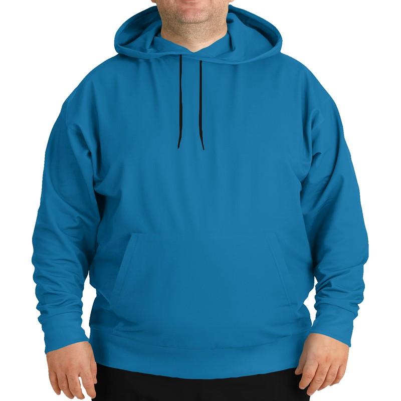 Cyan Blue Hoodie (C100M25Y0K30) - Man Front PLUS