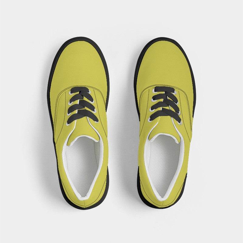Dandelion Yellow Men's Canvas Sneakers (LY2-CL-ME) - Top