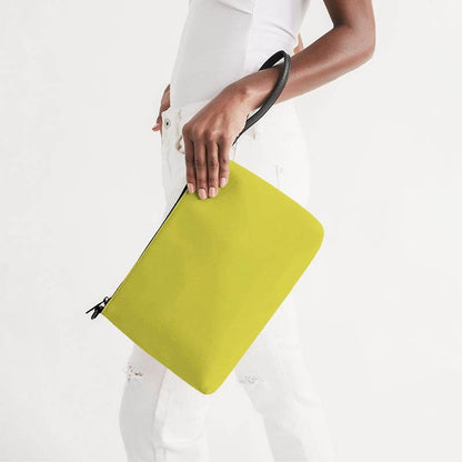Dandelion Yellow Zip Pouch (LY2-CL-ME) - Side Holding