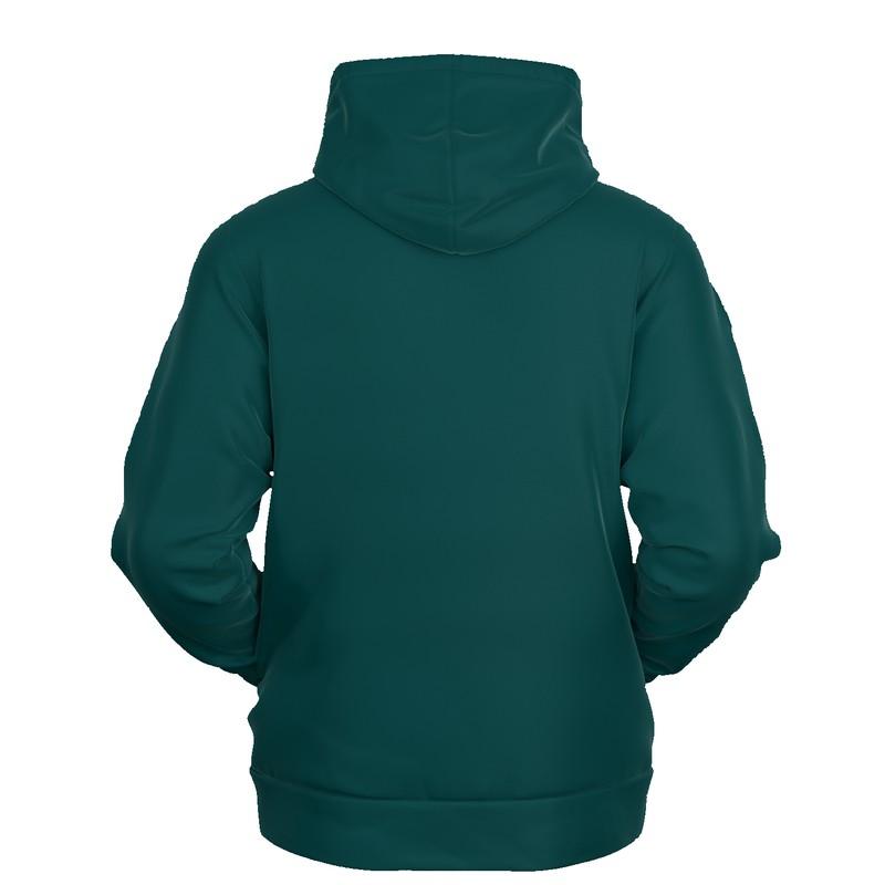 Dark Blue-Green Hoodie (C100M0Y38K80) - Ghost Back