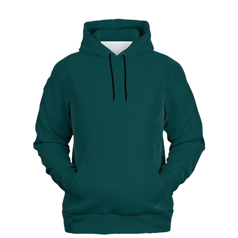 Dark Blue-Green Hoodie (C100M0Y38K80) - Ghost Front