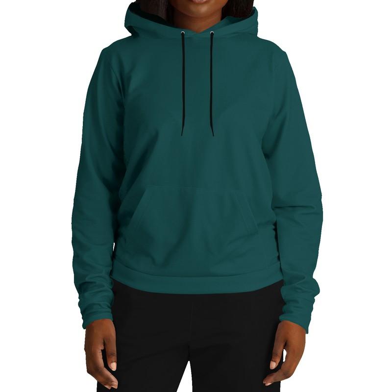 Dark Blue-Green Hoodie (C100M0Y38K80) - Woman Front