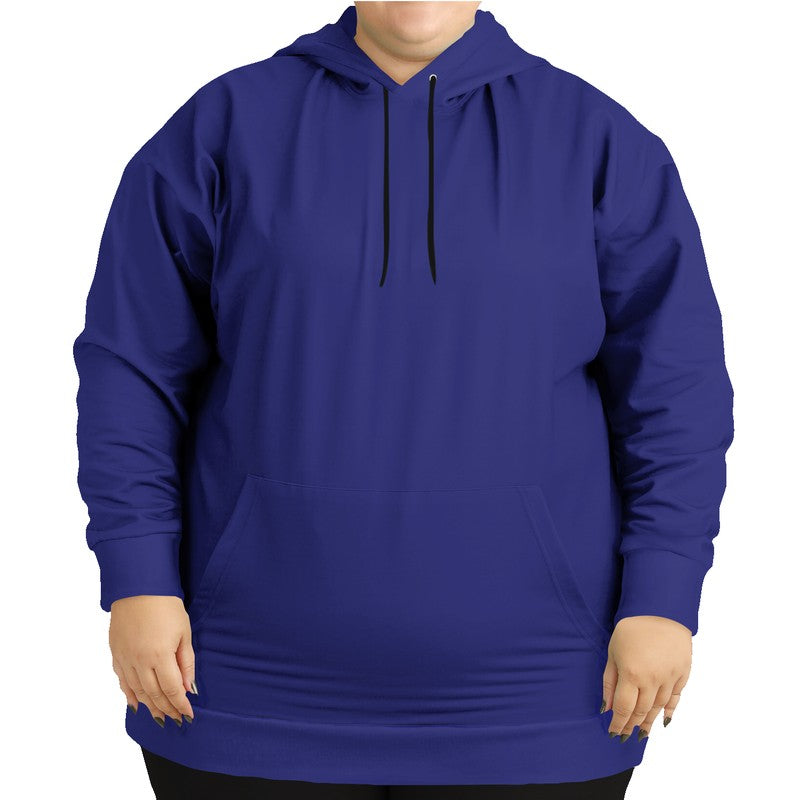 Dark Blue Hoodie PLUS (PUI3-CL-DE) - Woman Front PLUS