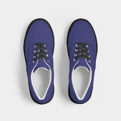 Dark Blue Men's Canvas Sneakers (PUI3-CL-DE) - Top