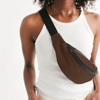 Dark Brown Belt Bag (OR2-FM-DA) - Woman Front CloseUp