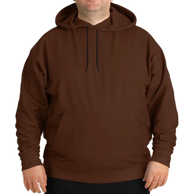 Dark Brown Hoodie PLUS (OR2-FM-DA) - Man Front PLUS