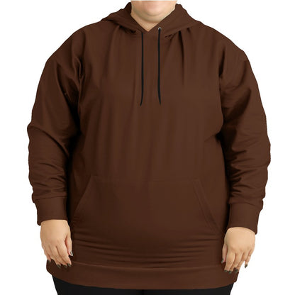 Dark Brown Hoodie PLUS (OR2-FM-DA) - Woman Front PLUS