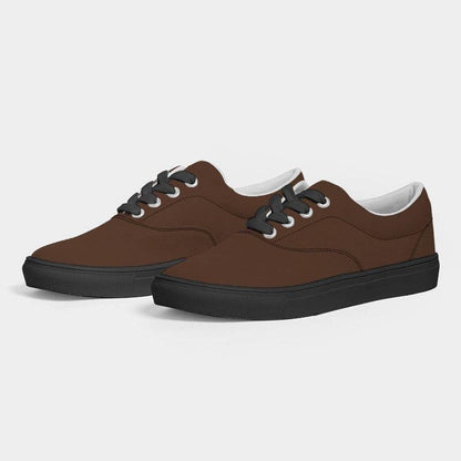 Dark Brown Men's Canvas Sneakers (OR2-FM-DA) - Side 3