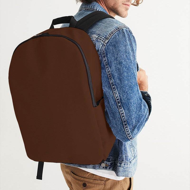 Dark Brown Waterproof Backpack (OR2-FM-DA) - Man CloseUp