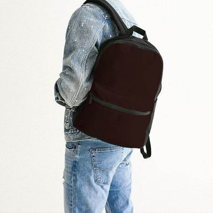 Dark Chocolate Canvas Backpack (R-NE-DE) - Man Back CloseUp