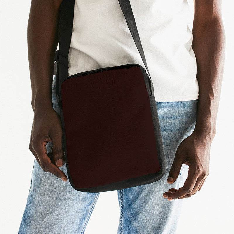 Dark Chocolate Messenger Pouch (R-NE-DE) - Man Front CloseUp