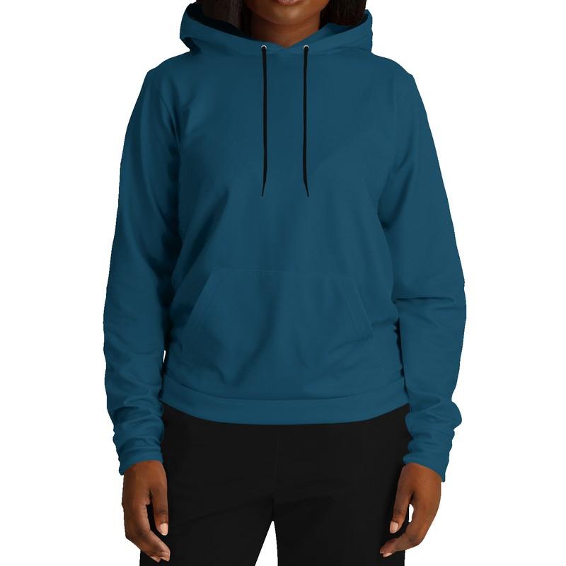 Dark Cyan Hoodie (C100M0Y0K80) - Woman Front