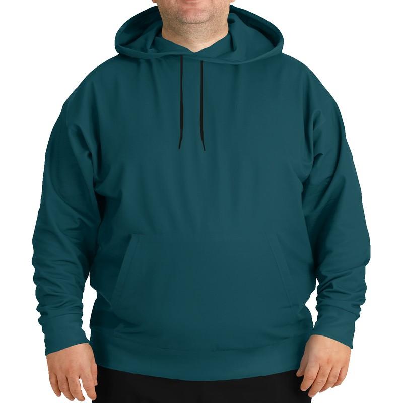 Dark Cyan Hoodie (C100M0Y25K80) - Man Front PLUS