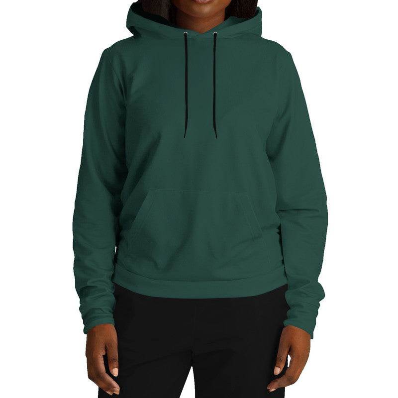 Dark Fully-Muted Blue-Green Hoodie (BG-FM-DA) - Woman Front